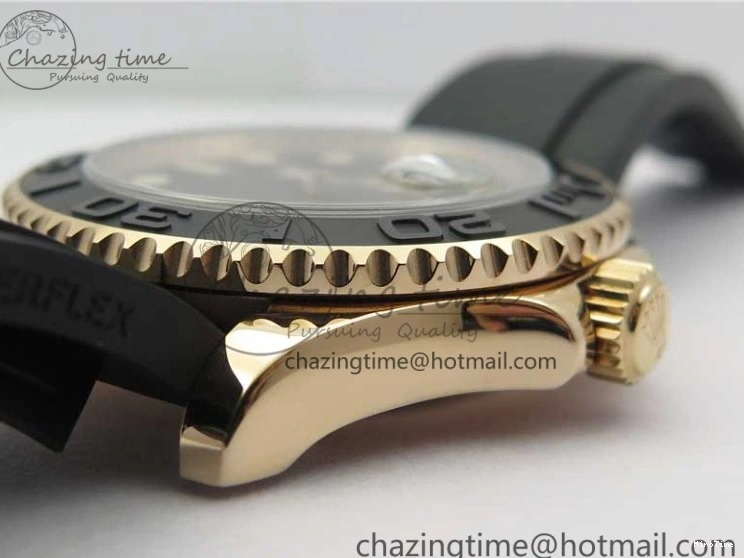 MiroTime 0523 Yacht-Master 116655 UBF 1:1 Best Edition 3D Black Ceramic Bezel on Black Rubber Strap A2836(Free Extra Strap) SunProtective 3061